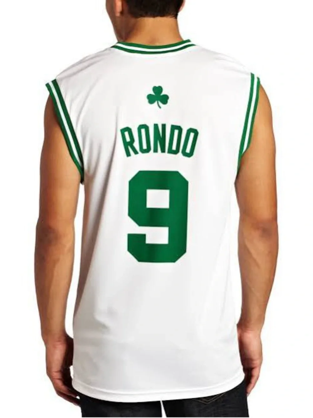 adidas White and Green Celtics #9 Basketball Jersey RARE